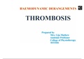 THROMBOSIS essential  note for BPT  Essential Pathology for Physiotherapy Students,