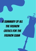 Your best fashion history  exam summary MKDA, PRE-MASTER SUBJECT