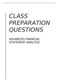 Answers on class preparation questions of Advanced financial statement analysis (F000694A)