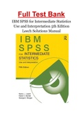 IBM SPSS for Intermediate Statistics Use and Interpretation 5th Edition Leech Solutions Manual