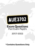  AUE3702 (NOtes and ExamQuestions)