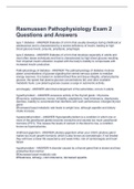 Rasmussen Pathophysiology Exam 2 Questions and Answers 