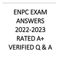 ENPC Exam Answers 2022-2023 Rated A+ Verified Q & A