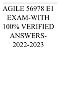 AGILE 56978 E1 EXAM-WITH  100% VERIFIED ANSWERS-2022-2023