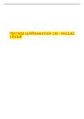 PORTAGE LEARNING CHEM 210 - MODULE 3 EXAM.  