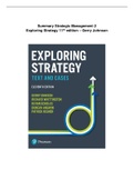 Samenvatting Exploring Strategy, Text and Cases, ISBN: 9781292282459  Strategic Management