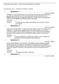 NURS 6640 FINAL EXAM 3 – QUESTION AND ANSWERS (A+ GRADED)