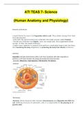 ATI TEAS 7 Science (Human Anatomy and Physiology) (2022/2023) (Verified)