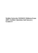 Walden University NURS6551 Primary Care Of Women Midterm Exam 100% Verified | Questions And Answers | Graded A+.