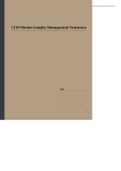 CE10 Market Insights Management samenvatting+aantekingen | Jaar 4 | Commerciële Economie 