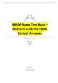 NR509 Bates Test Bank – Midterm with the 100%  Correct Answers