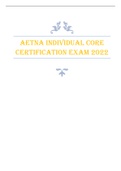 AETNA INDIVIDUAL CORE  CERTIFICATION 2022