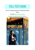 Sport Law A Managerial Approach 3rd Edition Sharp Solutions Manual