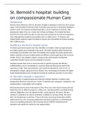 Summary case - St. Bernold’s Hospital: Building on Compassionate Human Care