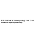 SCI 225 Week 16 Pathophysiology Final Exam Proctored-Nightingale College.