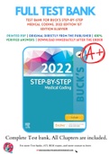 Test bank for Buck's Step-by-Step Medical Coding, 2022 Edition 1st Edition Elsevier 9780323790383 Chapter 1-27 Complete Guide.
