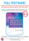 Test Bank for Hamric and Hanson's Advanced Practice Nursing 6th Edition By Eileen O'Grady, Mary Fran Tracy Chapter 1-24 Complete Guide A+