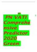 ATI  PN VATI Comprehensive Predictor 2020 Green Light Exam Study Questions