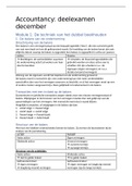 Samenvatting accountancy - module 1 t.e.m. 4