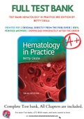 Test Bank Hematology in Practice 3rd Edition by Betty Ciesla 9780803668249 Complete Guide.