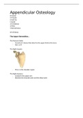 Appendicular Osteology Notes BIO 190