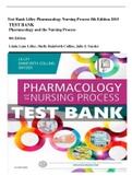 TEST BANK Pharmacology and the Nursing Process  8th Edition  Linda Lane Lilley, Shelly Rainforth Collins, Julie S. Snyder