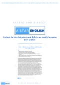 Accent and Dialect Essay