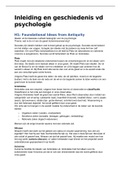 ALLE Tentamenstof Inleiding en geschiedenis van de psychologie (9 gehaald)