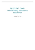 VP-B1-K1-W7 Geeft voorlichting, advies en instructie