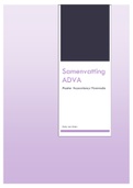 Samenvatting advanced auditing Master Accountancy