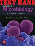 TEST BANK for Nester's Microbiology: A Human Perspective 10th Edition by Denise Anderson, Sarah Salm, Mira Beins and Eugene Nester. All Chapters 1-30. (Complete Download) 1084 Pages. 