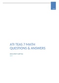 ATI TEAS 7 MATH QUESTIONS & ANSWERS (ALL CORRECT) 3