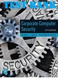TEST BANK for Corporate Computer Security 5th Edition,  by Randall J Boyle and Raymond R. Panko ISBN-13 978-0135822784. All 10 Chapters. (Complete Download). 247 Pages