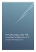 Physical applications - elektrophysical agents + praktijk
