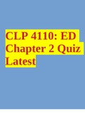 CLP 4110: ED Chapter 2 Quiz Latest