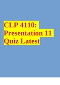 CLP 4110: Presentation 11 Quiz Latest