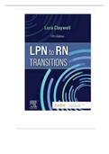 Test Bank for LPN to RN Transitions 5th Edition by Lora Claywell, All Chapters 1-18|Complete Guide A+