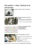 VOORDEELPAKKET: ALLE beelden + samenvatting Inleiding tot de antropologie, Hugo de Block, Universiteit Gent 