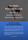 Plan van aanpak: Rechten /  Sociaal Juridische Dienstverlening | Hbo | Voorbeeld