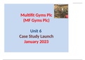 Unit 6 Pre release case study multifit gym plc prep