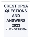 CREST CPSA QUESTIONS AND ANSWERS 2023 (100% VERIFIED).