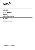AQA A-level GEOGRAPHY 7037/2 Paper 2 Human Geography Mark scheme June 2022 Version: 1.0 Final Mark Scheme .