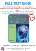 Test Bank For Drugs and the Neuroscience of Behavior: An Introduction to Psychopharmacology 2nd Edition by Adam Prus Chapter 1-15 Complete Guide A+