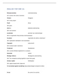 Vocabulary list of English for SME 2A