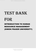 Test Bank for Human Resource Management 16th Edition by Gary Dessler