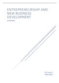Entrepreneurship and New Business Development: Summary