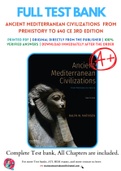 Test Bank for Ancient Mediterranean Civilizations  From Prehistory to 640 CE 3rd Edition by Ralph W. Mathisen Chapter 1-15 Complete Guide