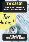 TAX2601 Notes on the module (Huge Help) Detailed explanations 