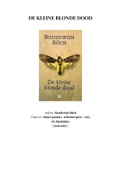 Boekverslag 'De kleine blonde dood' - Boudewijn Buch - Nederlands - HAVO5