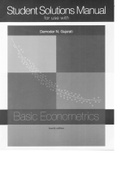Basic Econometrics 4th Edition Solution Manual by Damodar N Gujarati